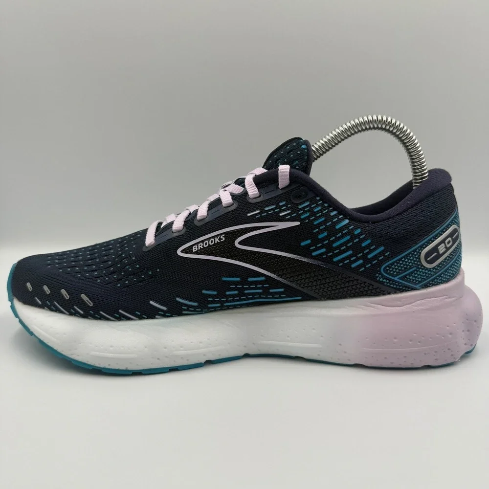 Brooks Glycerin 20 Womens Size 9.5 Blue White Running Shoes Sneakers 1203691B499